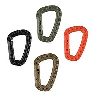 Hard Polymer D-Ring Carabiners (7 colors)